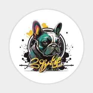 Graffiti Paint French Bulldog Creative Magnet